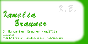 kamelia brauner business card